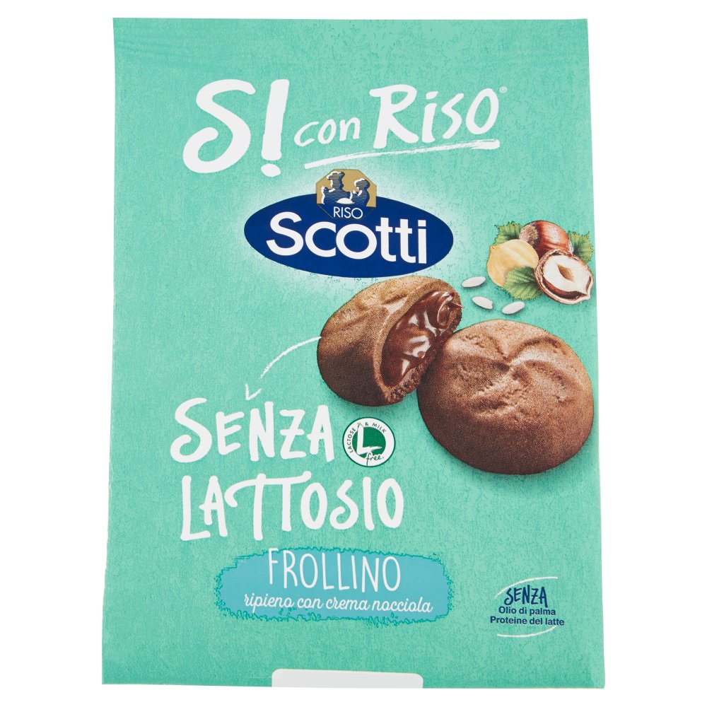 Riso Scotti Si con Riso Senza Lattosio Frollino ripieno con crema nocciola  200 g - CIFO Cash & Carry